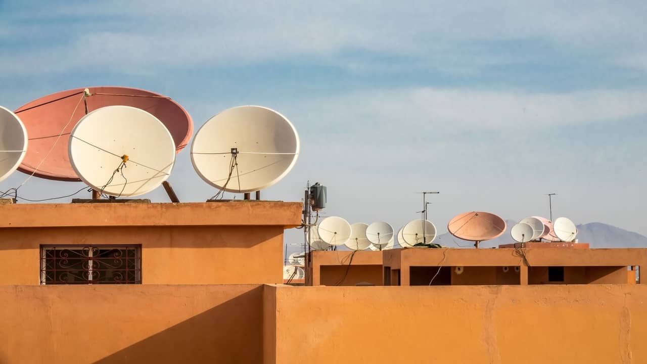 Professional Starlink dish installation on Nigerian rooftop by DataGram