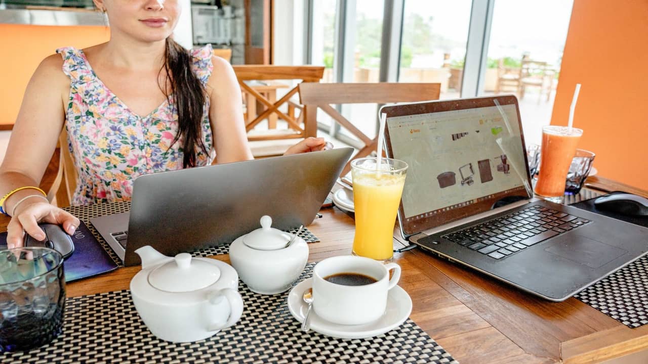Remote worker comparing Spectranet LTE and Starlink in Nigerian home office