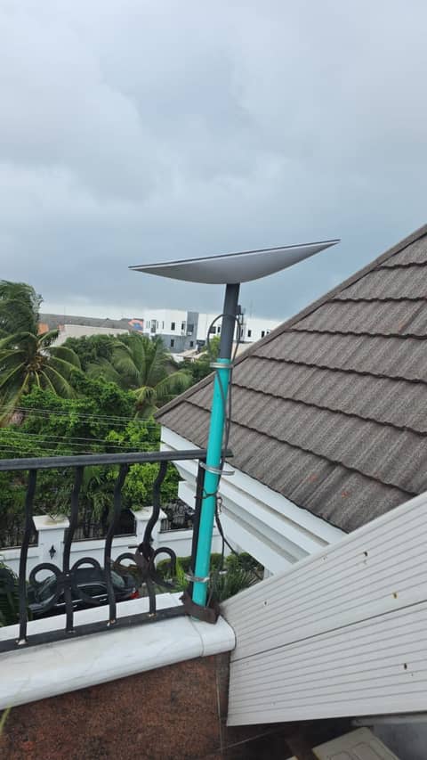 Starlink installation at a Nigerian residential estate for whole-home coverage